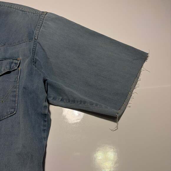 1960s/1970's Wrangler Denim Shirt With Big Embroidery - Picture 8 of 11